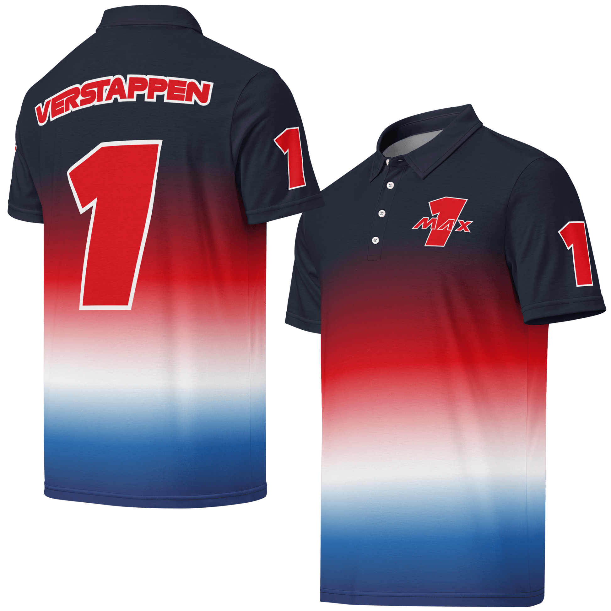Max Verstappen 1 Racing Team Polo Shirt - Men's - Mooving Merch
