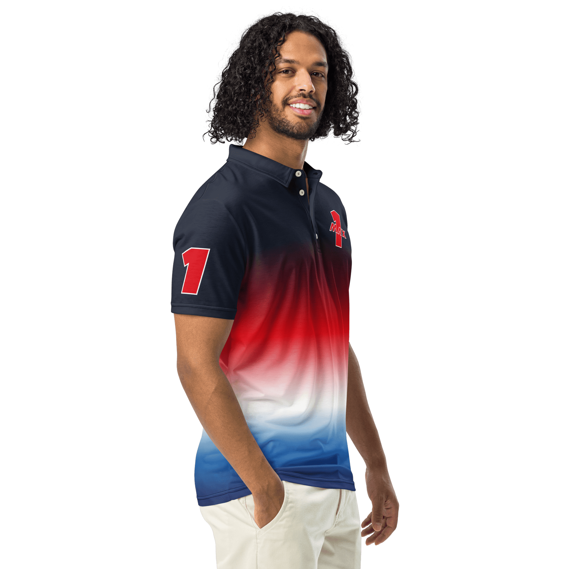 Max Verstappen 1 Racing Team Polo Shirt - Men's - Mooving Merch