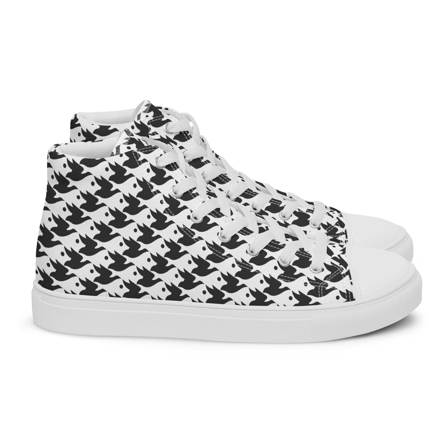 M.C. Escher Design High - Top Ladies Canvas Sneakers - US 5 to 12 - Mooving Merch