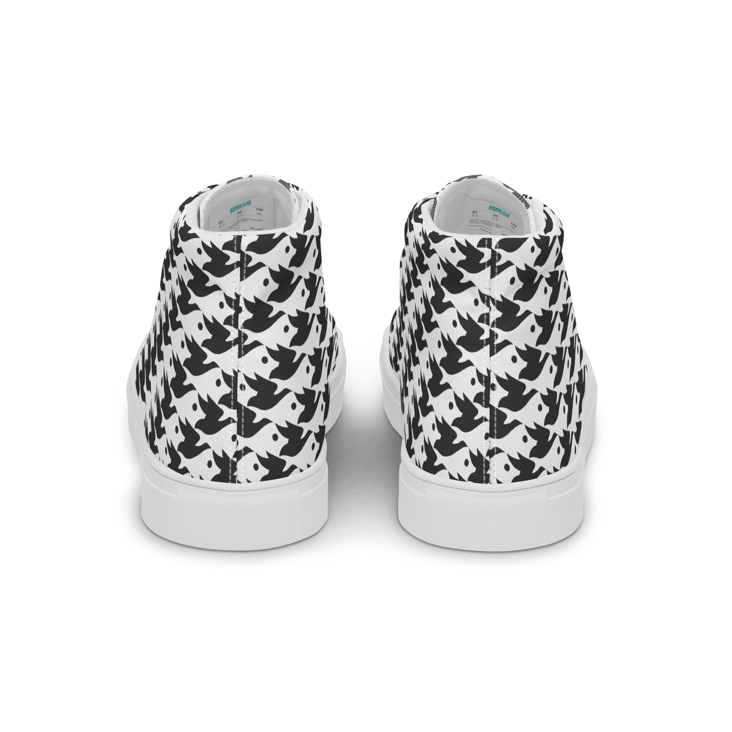 M.C. Escher Design High - Top Ladies Canvas Sneakers - US 5 to 12 - Mooving Merch