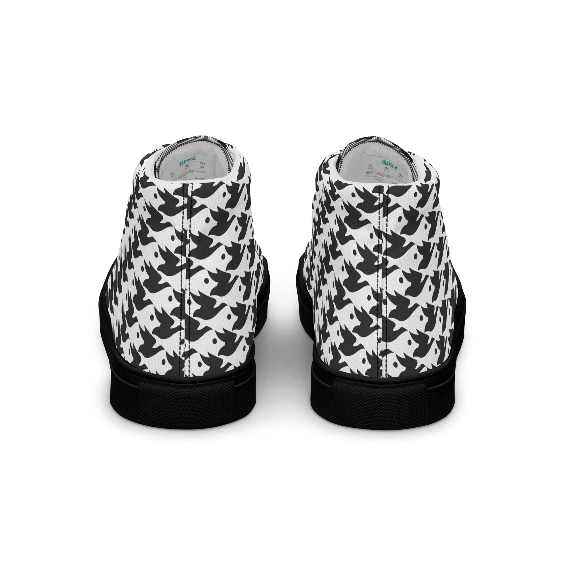 M.C. Escher Design High - Top Ladies Canvas Sneakers - US 5 to 12 - Mooving Merch