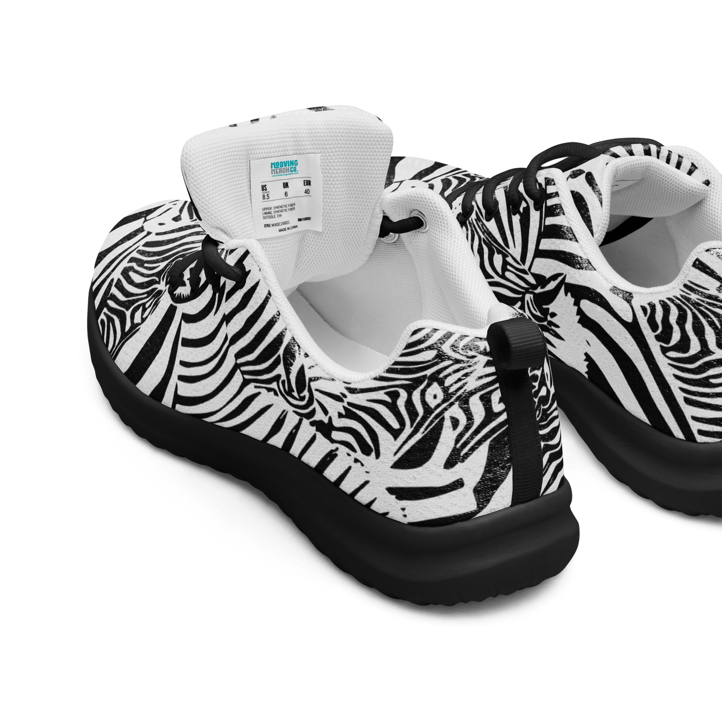 M.C. Escher Zebra Print Ladies Athletic Sneakers/Trainers - US 5 to 12 - Mooving Merch