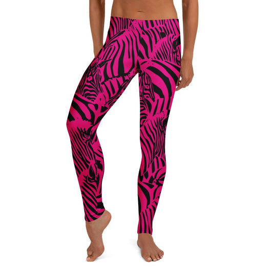 M.C. Escher Zebra Print Ladies Leggings - XS to XL - Mooving Merch