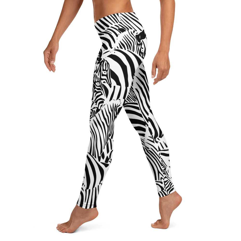 M.C. Escher Zebra Print Ladies Leggings - XS to XL - Mooving Merch