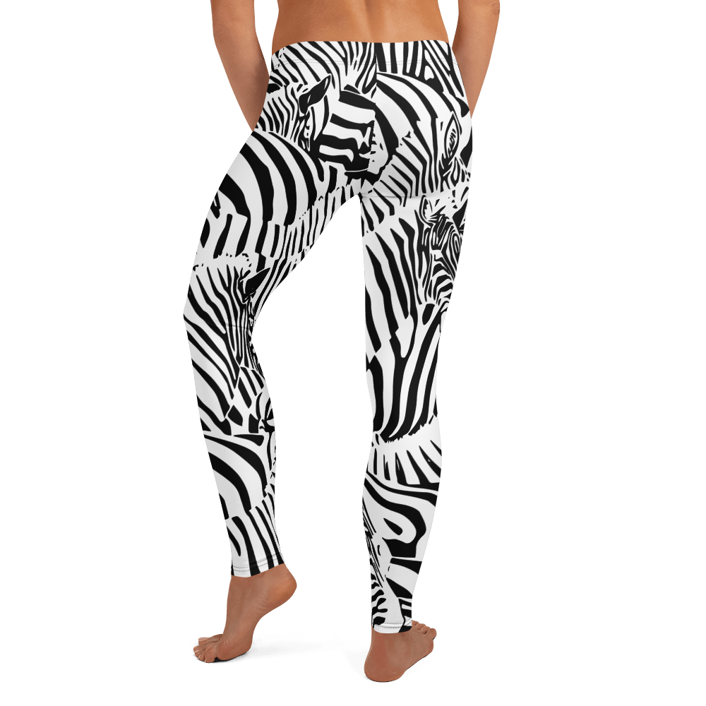 M.C. Escher Zebra Print Ladies Leggings - XS to XL - Mooving Merch
