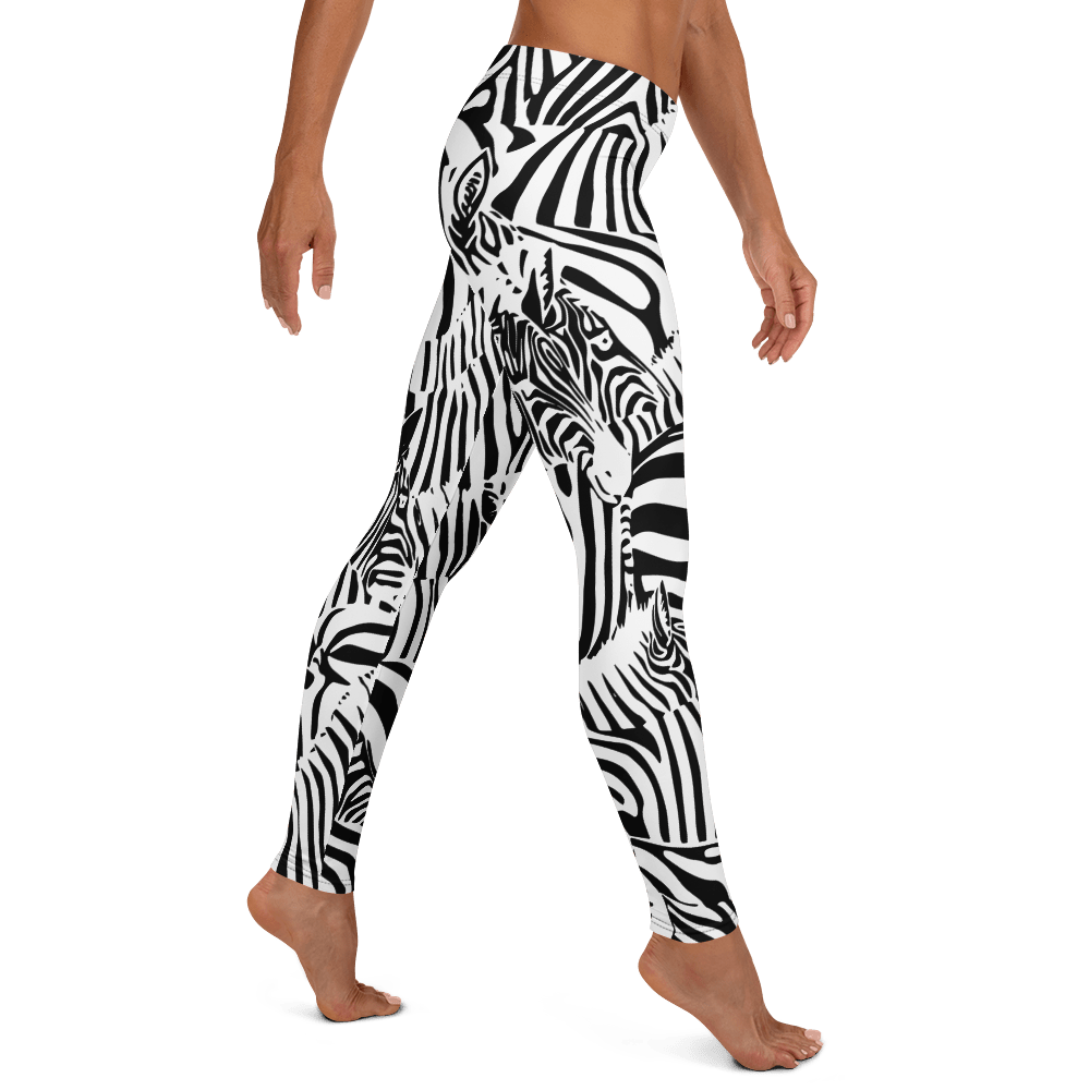 M.C. Escher Zebra Print Ladies Leggings - XS to XL - Mooving Merch