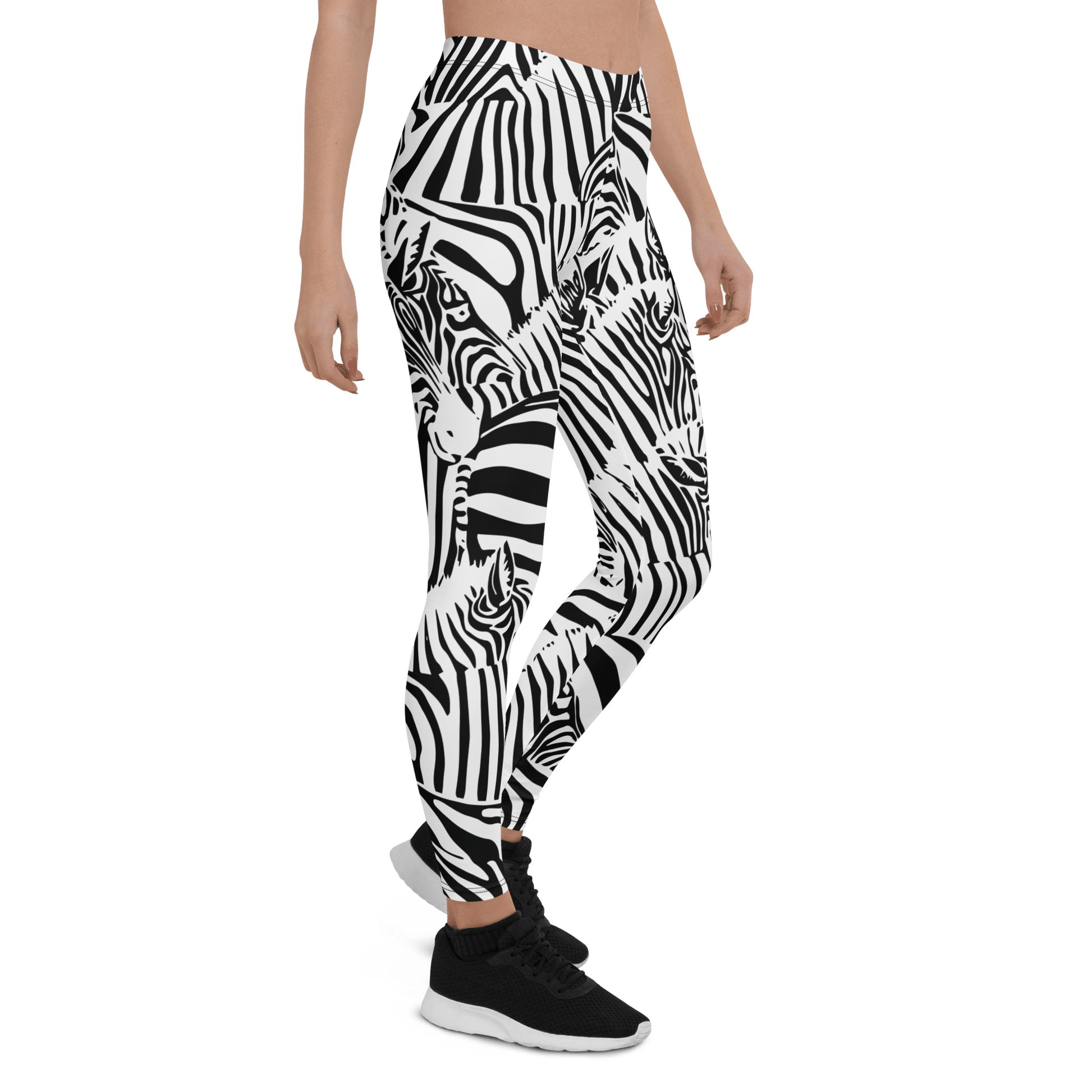M.C. Escher Zebra Print Ladies Leggings - XS to XL - Mooving Merch