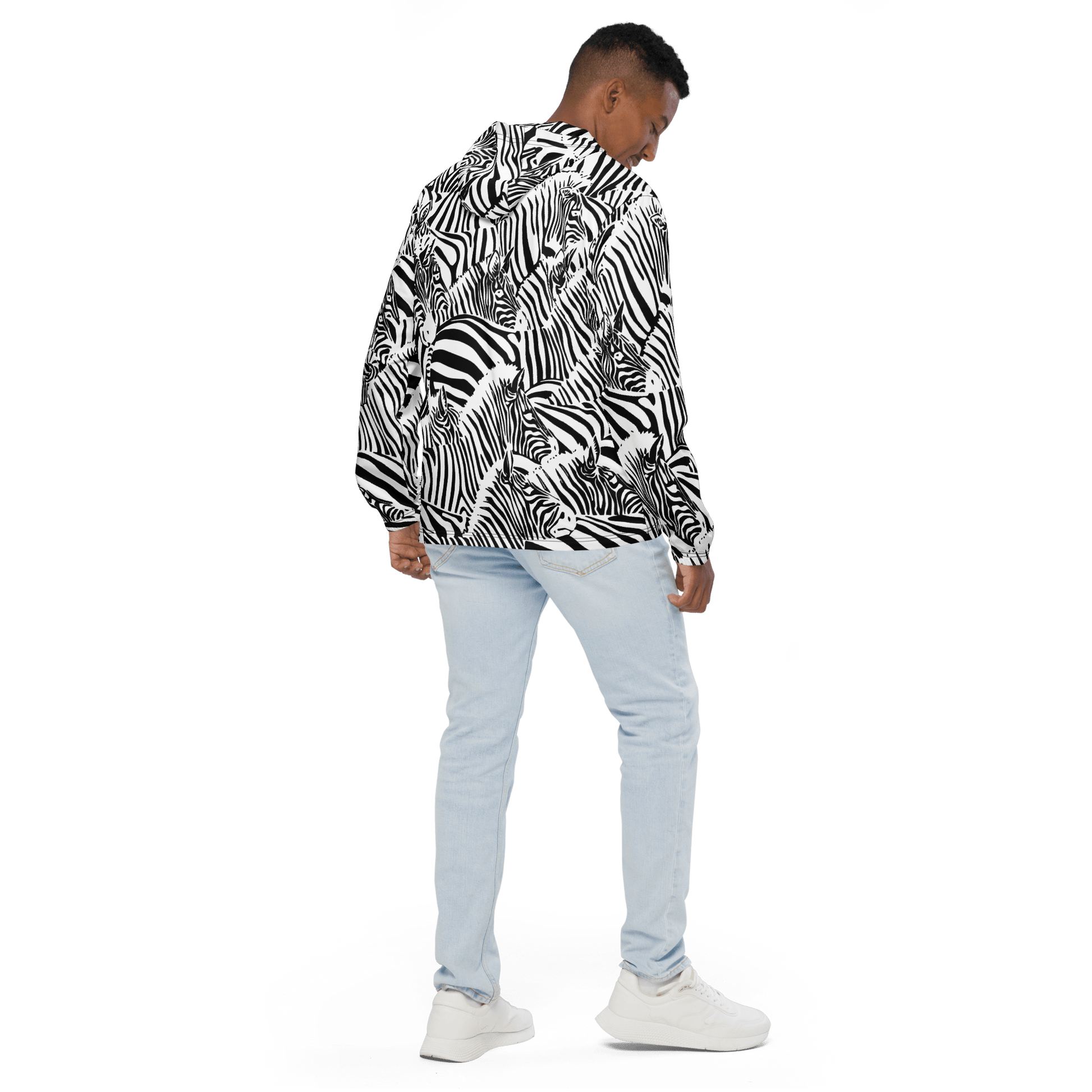 M.C Escher Zebra Print Men's Windbreaker - XS - 3XL - Mooving Merch