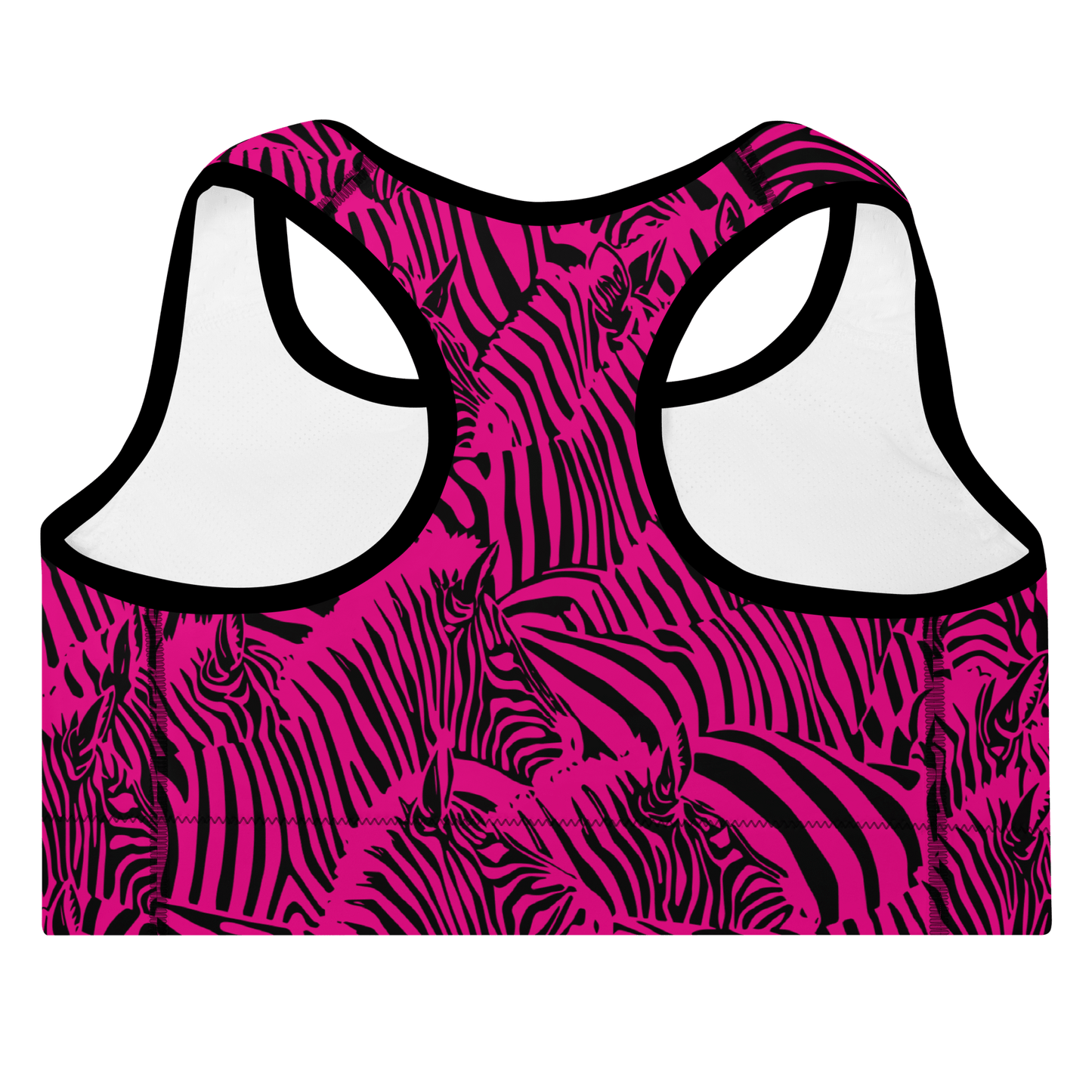 M.C. Escher Zebra Print Padded Sports Bra - XS to 2XL - Mooving Merch