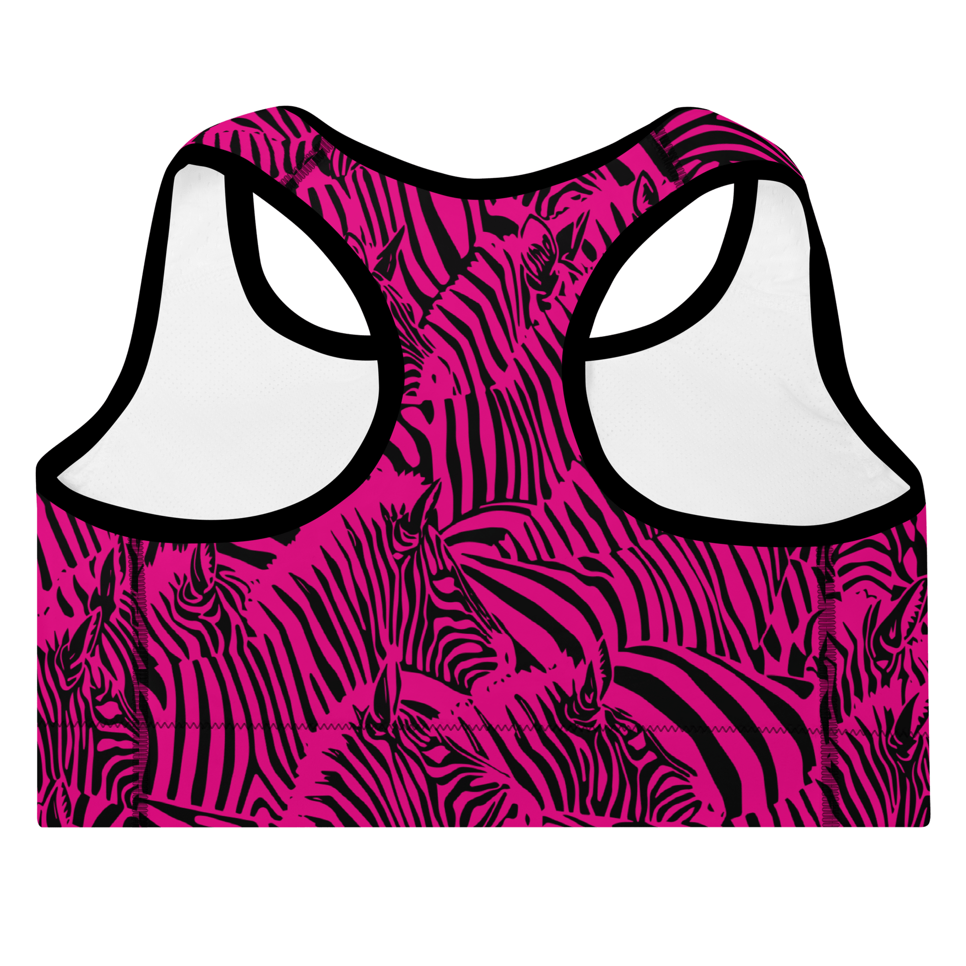M.C. Escher Zebra Print Padded Sports Bra - XS to 2XL - Mooving Merch