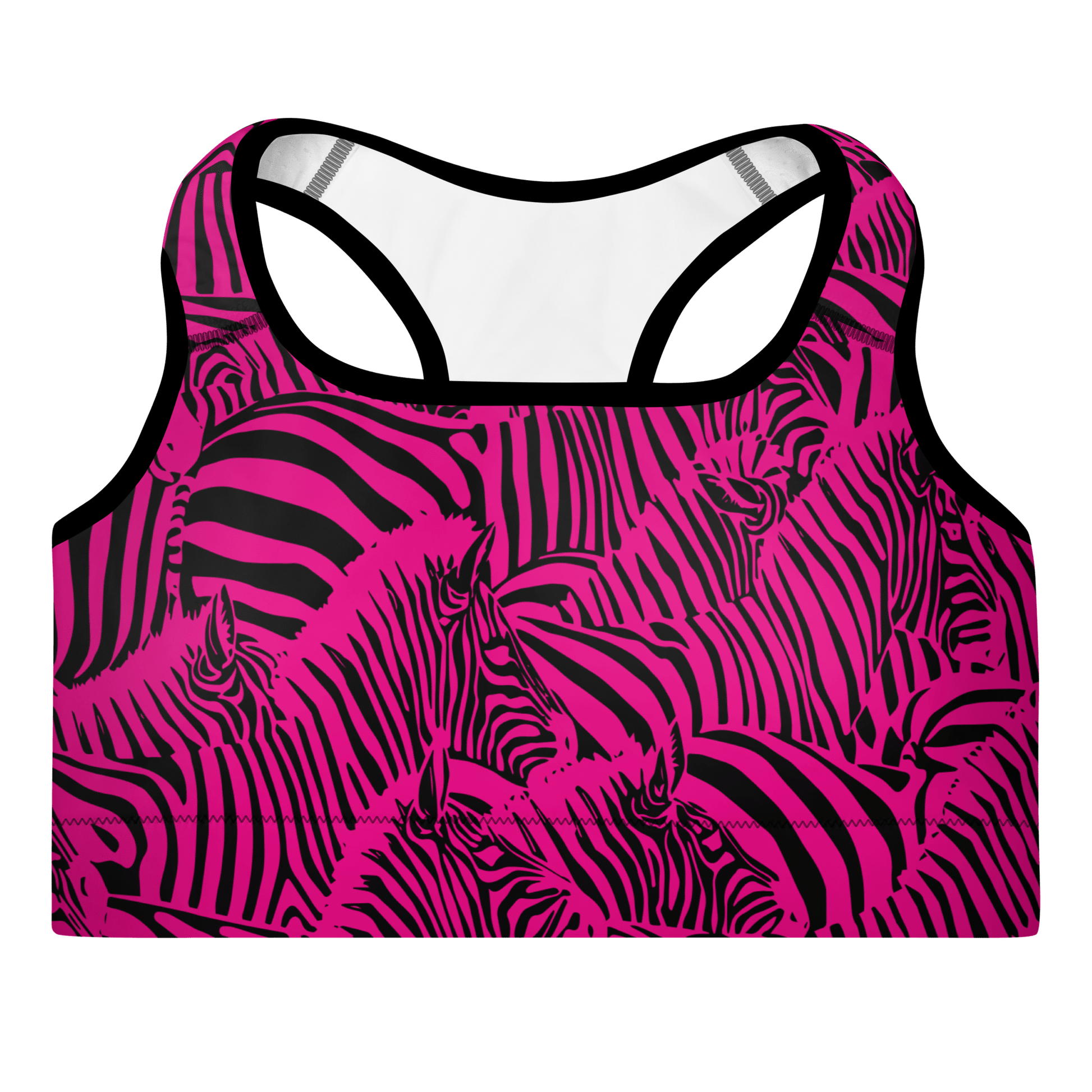 M.C. Escher Zebra Print Padded Sports Bra - XS to 2XL - Mooving Merch