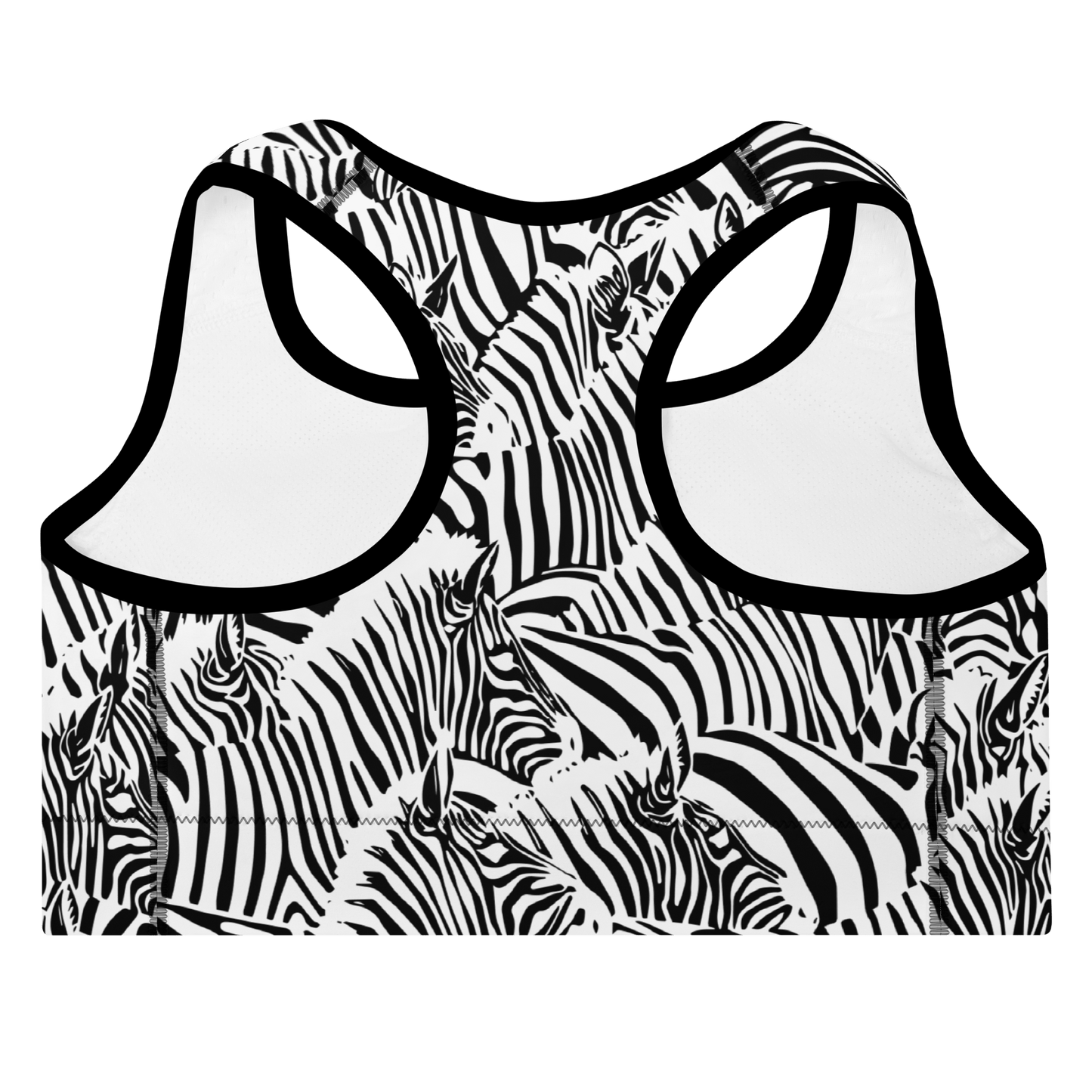M.C. Escher Zebra Print Padded Sports Bra - XS to 2XL - Mooving Merch