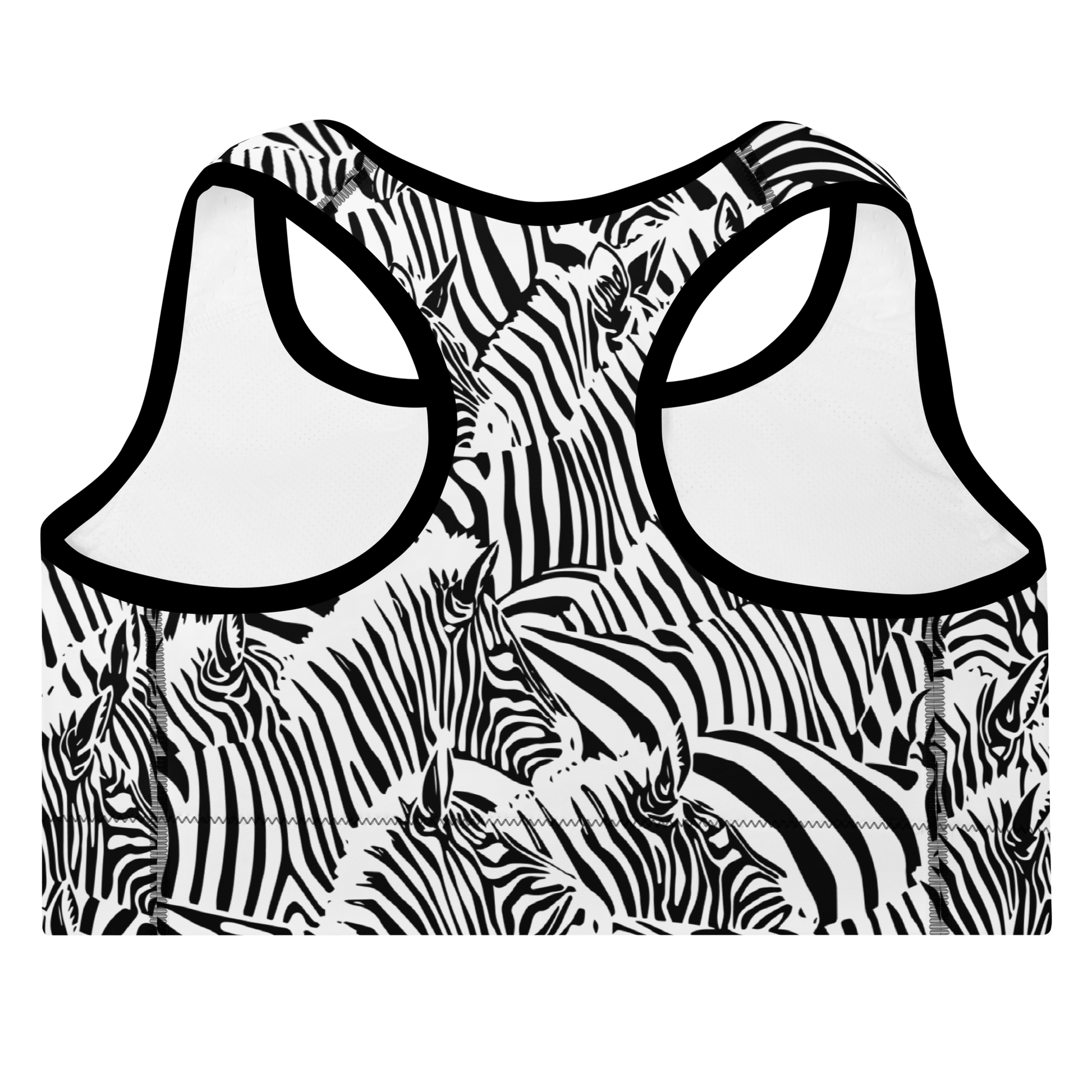 M.C. Escher Zebra Print Padded Sports Bra - XS to 2XL - Mooving Merch