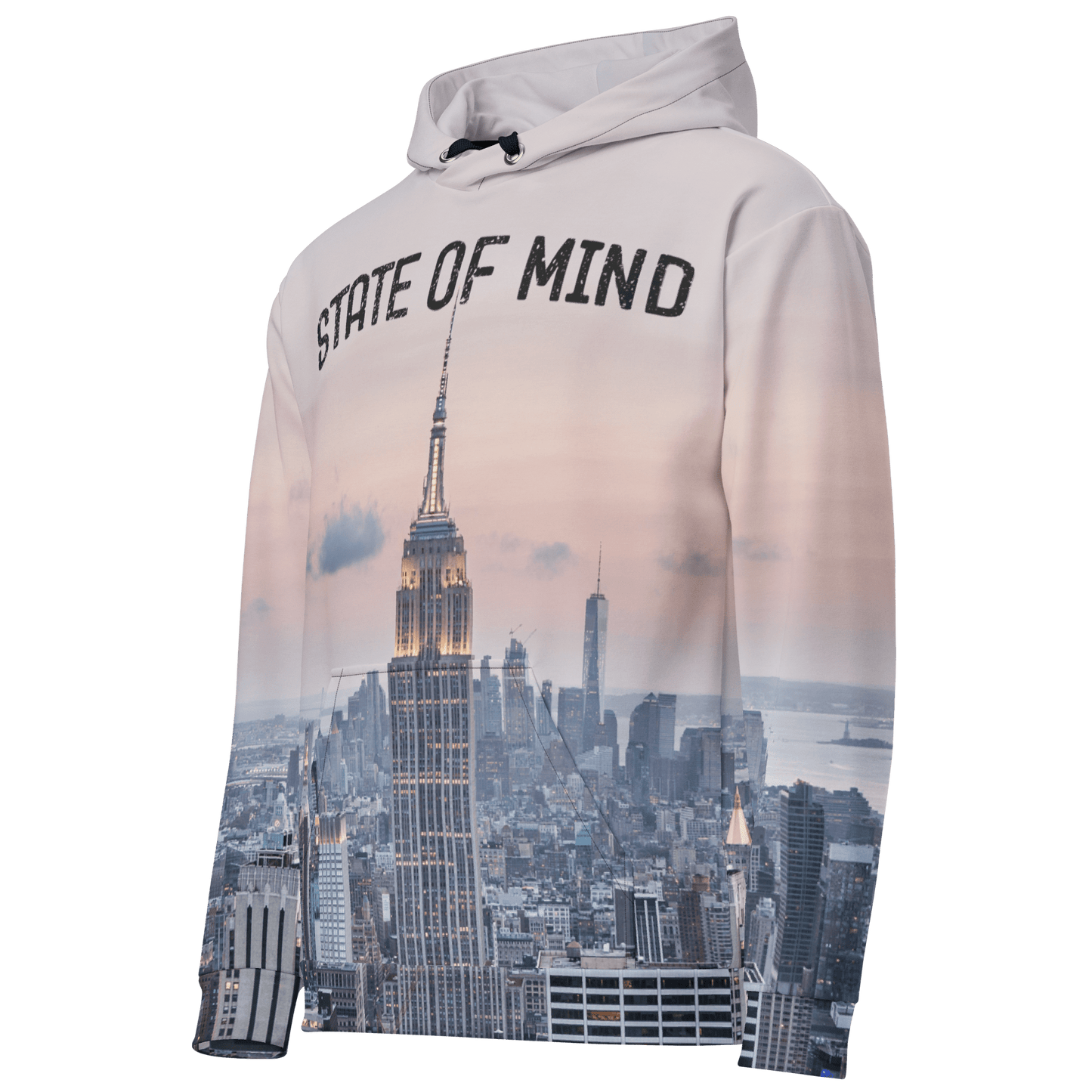 New York City Empire State All - Over - Print COTTON Hoodie - Unisex - Mooving Merch