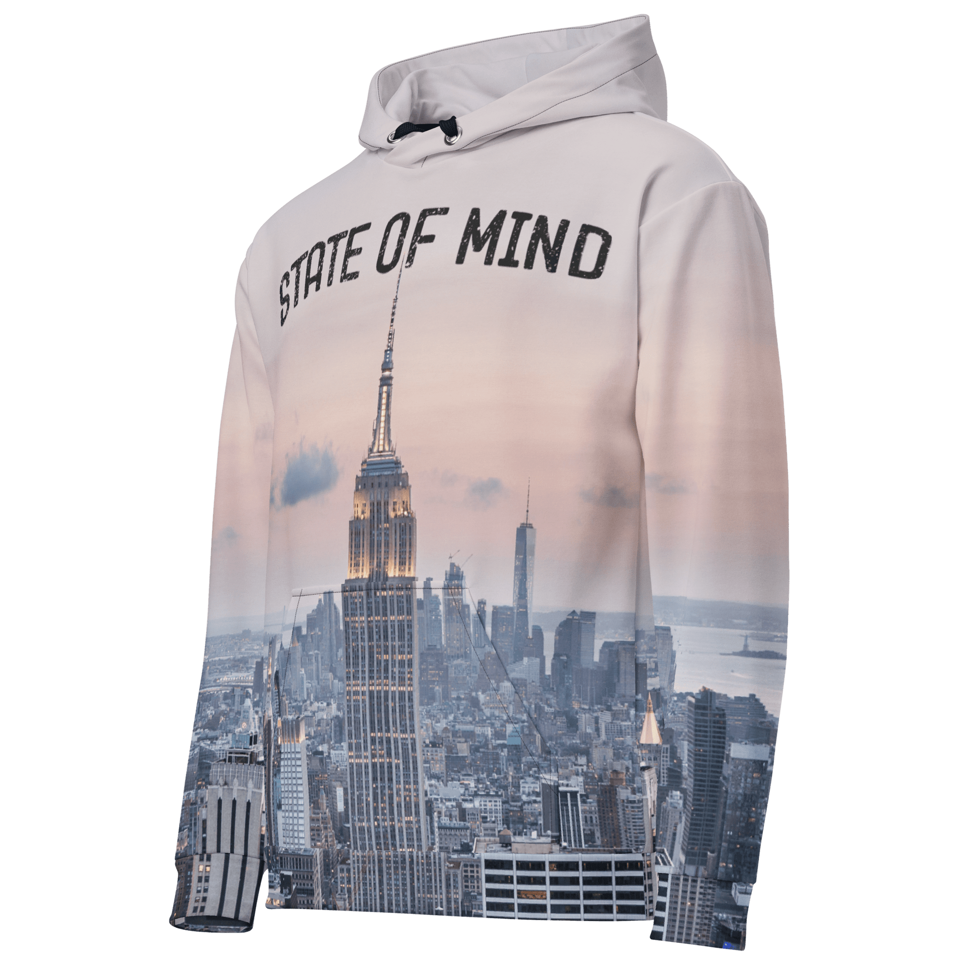 New York City Empire State All - Over - Print COTTON Hoodie - Unisex - Mooving Merch