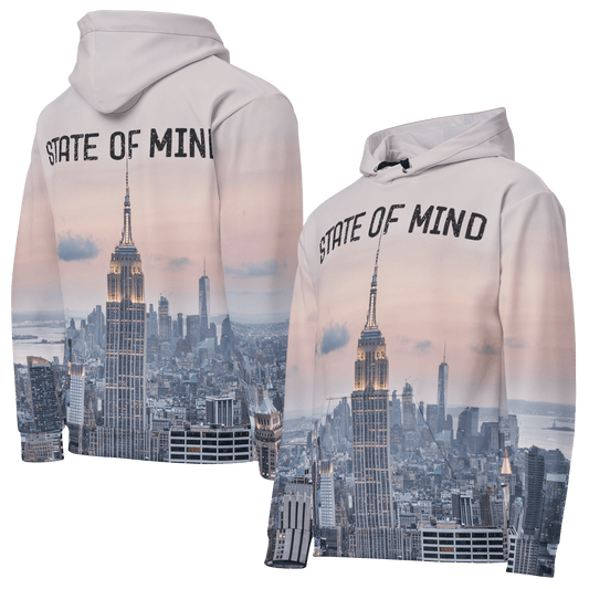 New York City Empire State All - Over - Print COTTON Hoodie - Unisex - Mooving Merch