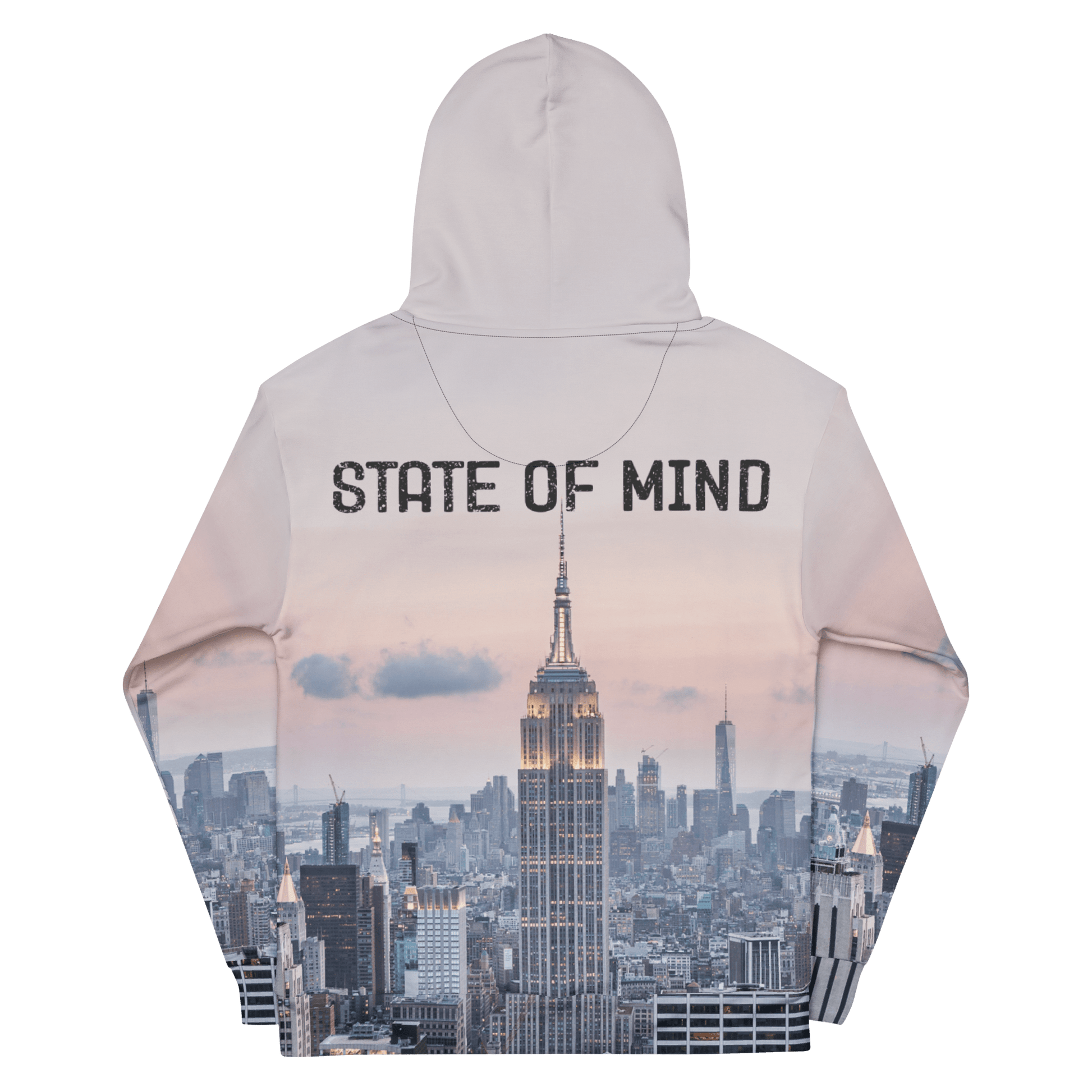 New York City Empire State All - Over - Print COTTON Hoodie - Unisex - Mooving Merch