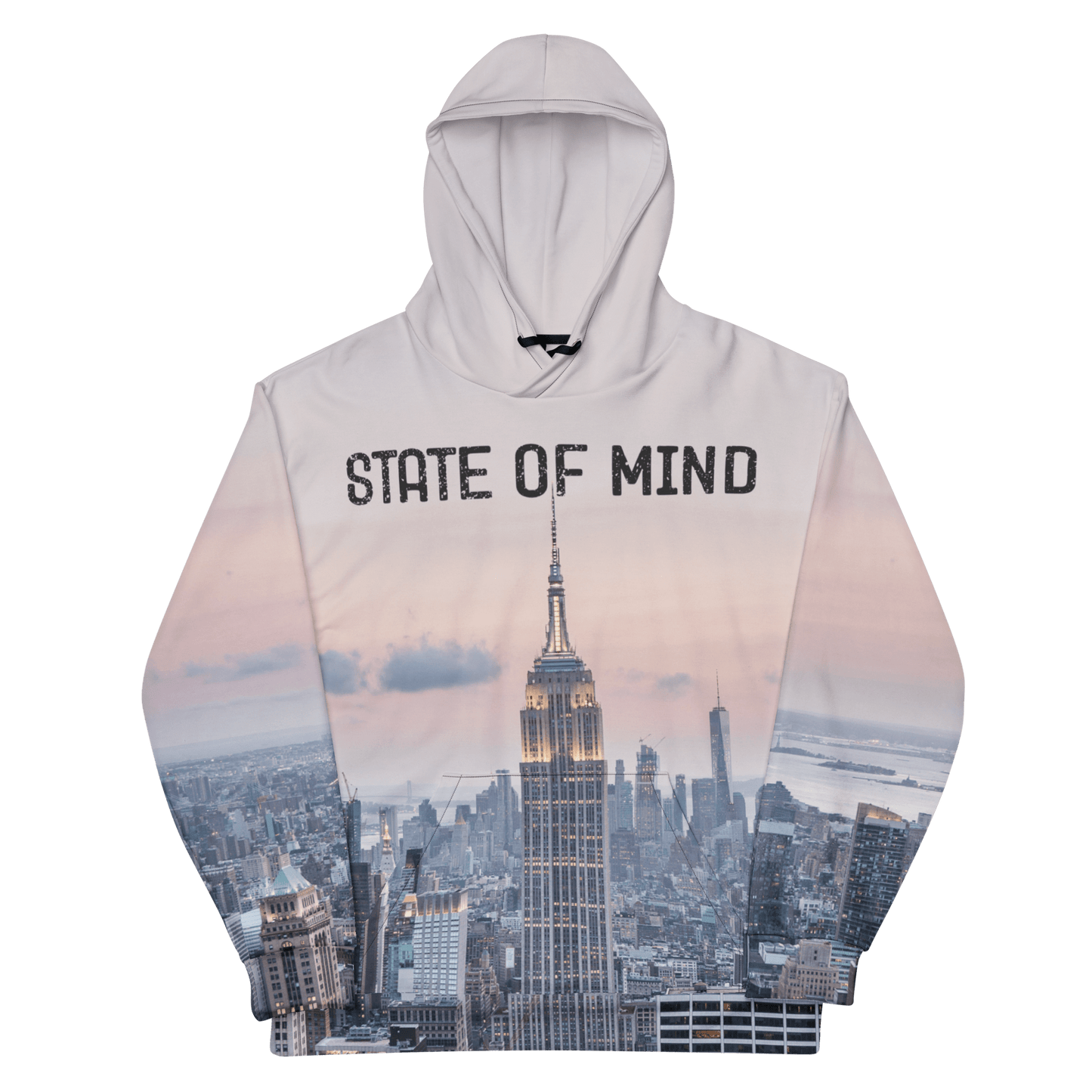 New York City Empire State All - Over - Print COTTON Hoodie - Unisex - Mooving Merch