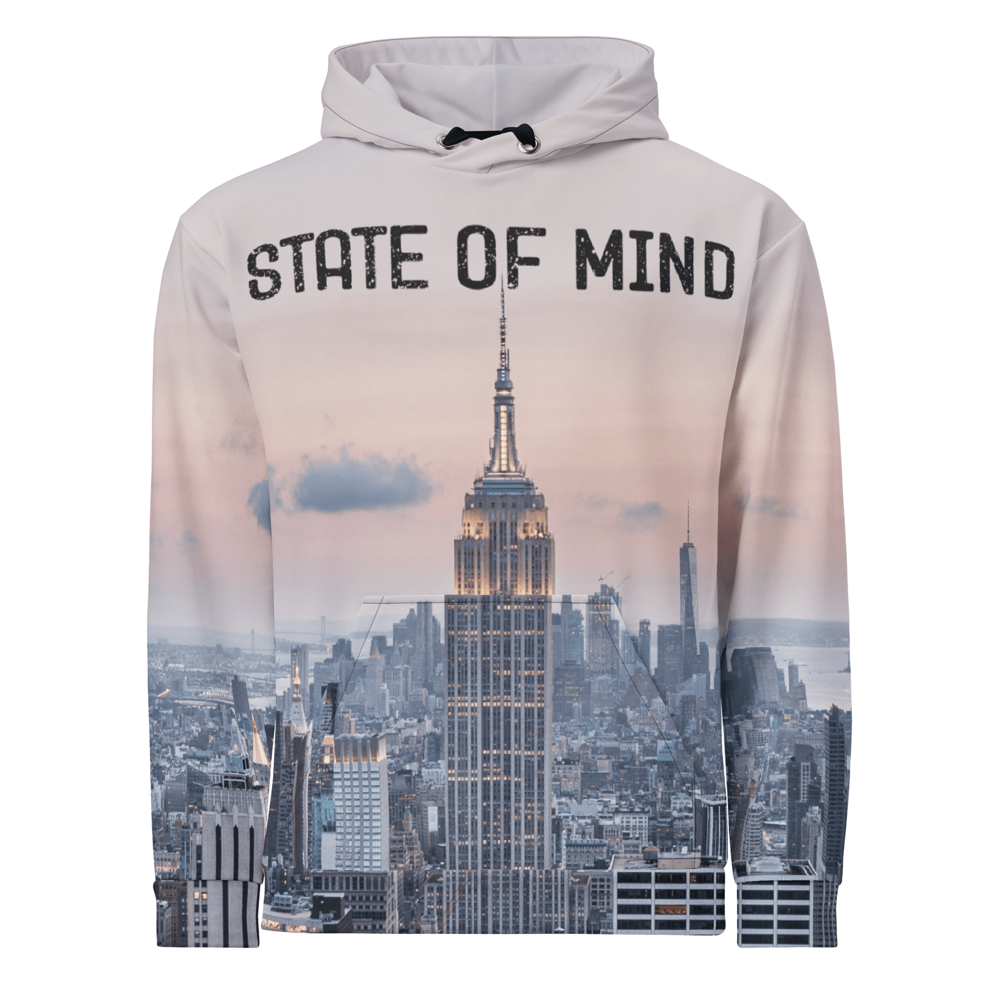 New York City Empire State All - Over - Print COTTON Hoodie - Unisex - Mooving Merch