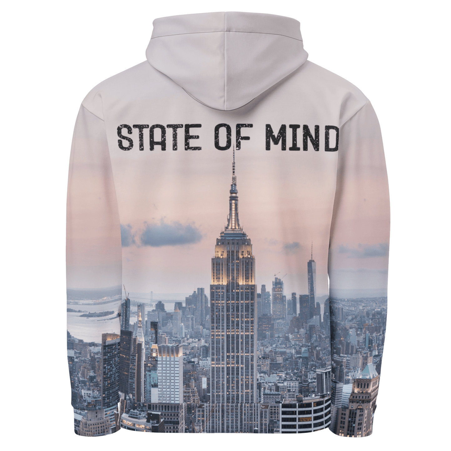 New York City Empire State All - Over - Print COTTON Hoodie - Unisex - Mooving Merch