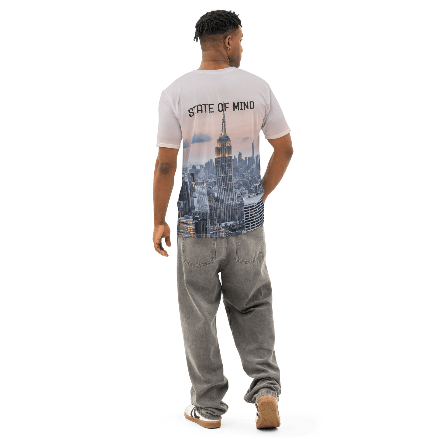 New York City Empire State All - Over - Print COTTON T-Shirt - Men's - Mooving Merch