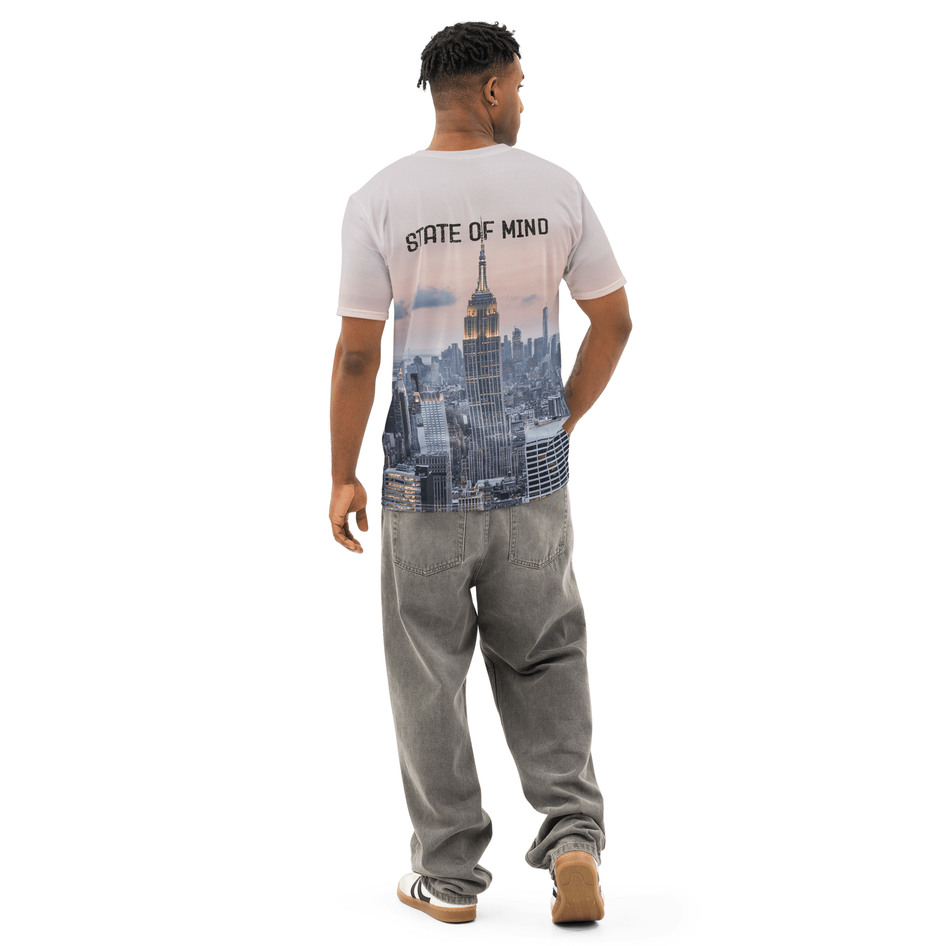 New York City Empire State All - Over - Print COTTON T-Shirt - Men's - Mooving Merch