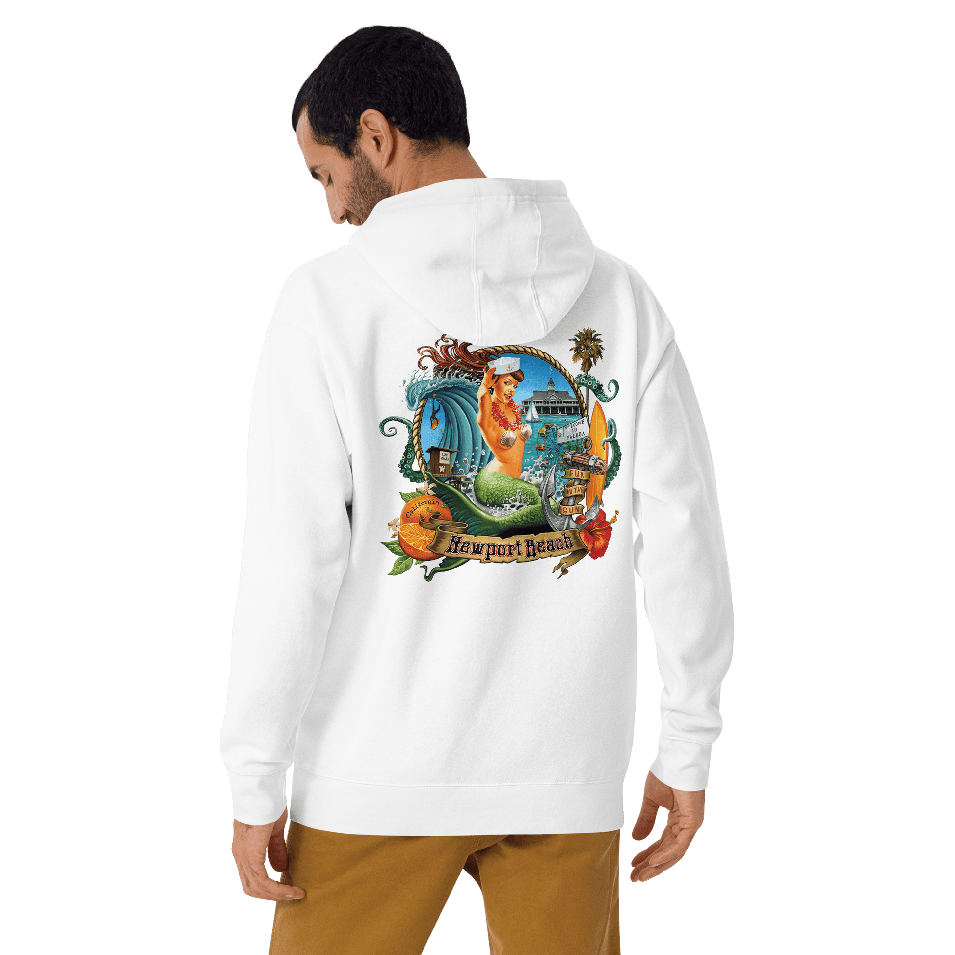 Newport Beach / Balboa Peninsula Surf Hoodie - Unisex - Mooving Merch