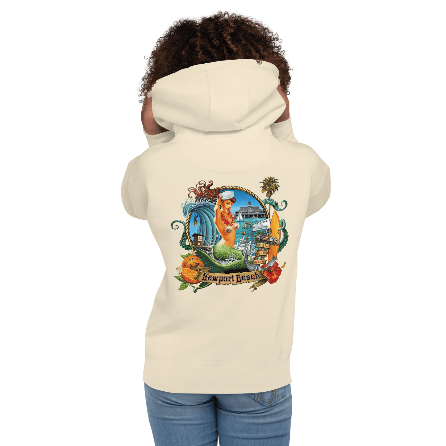 Newport Beach / Balboa Peninsula Surf Hoodie - Unisex - Mooving Merch