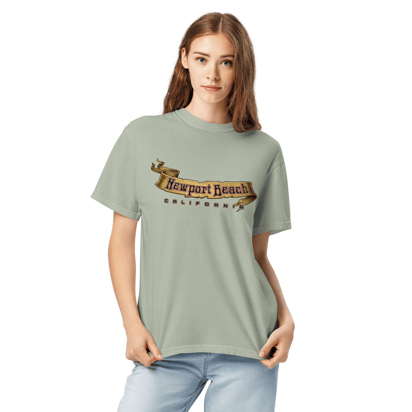 Newport Beach Garment - Dyed Heavyweight Surf T-Shirt - Unisex - Mooving Merch