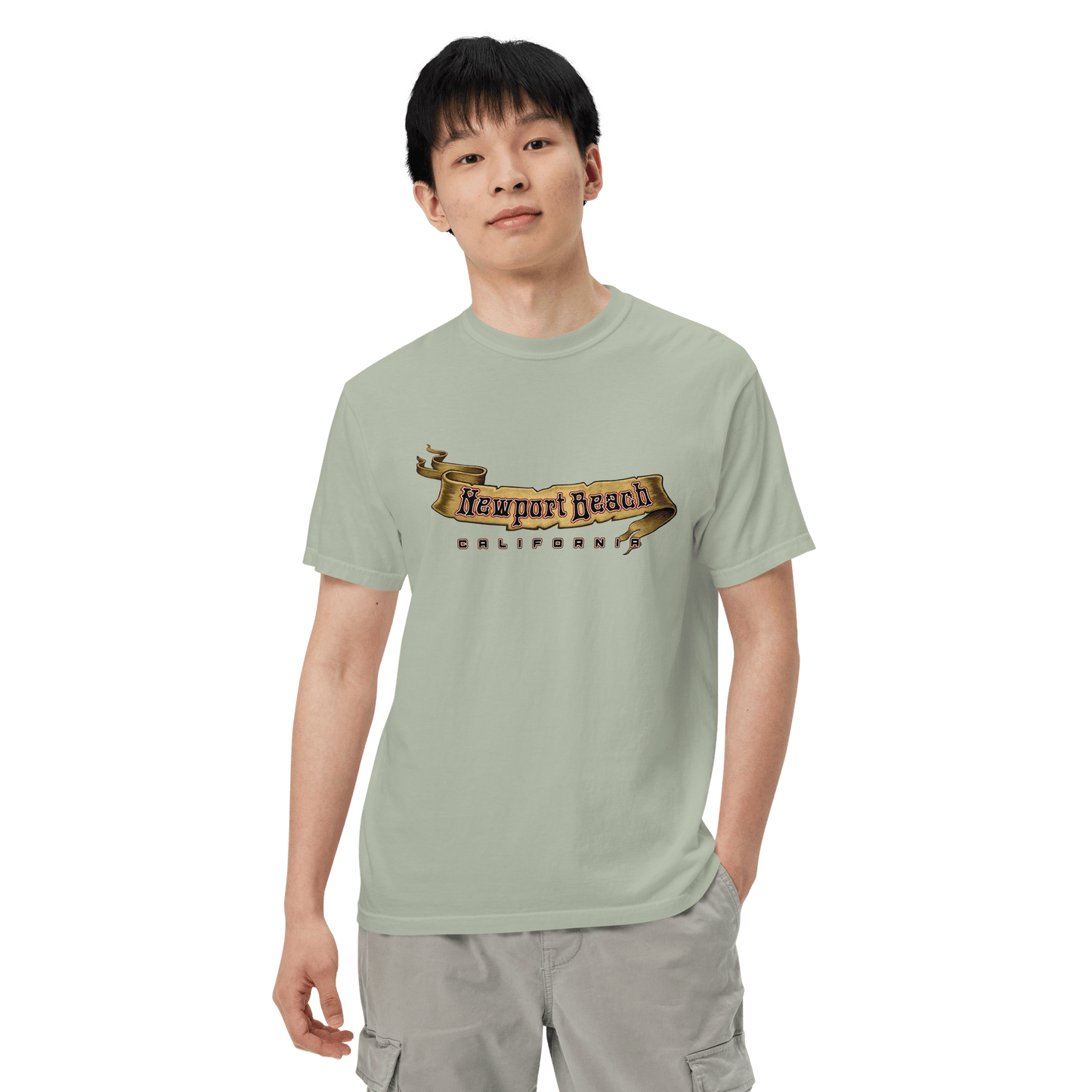 Newport Beach Garment - Dyed Heavyweight Surf T-Shirt - Unisex - Mooving Merch