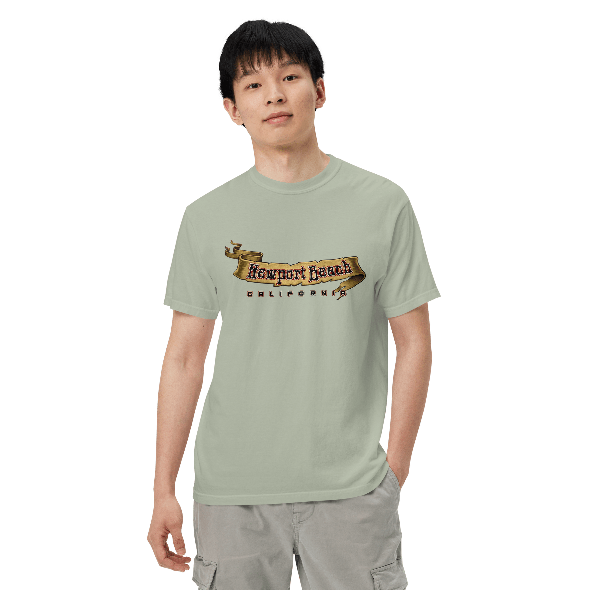 Newport Beach Garment - Dyed Heavyweight Surf T-Shirt - Unisex - Mooving Merch