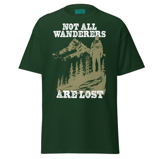 Not All Wanderers Are Lost Travel T-Shirt - 9 Colours - S to 5XL - Mooving Merch