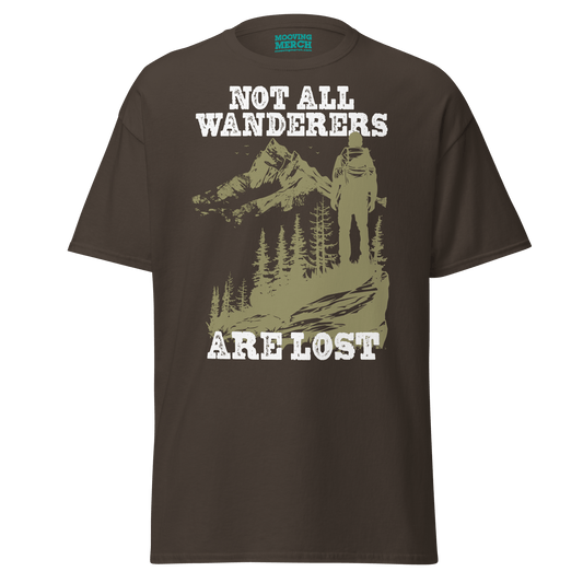 Not All Wanderers Are Lost Travel T-Shirt - 9 Colours - S to 5XL - Mooving Merch