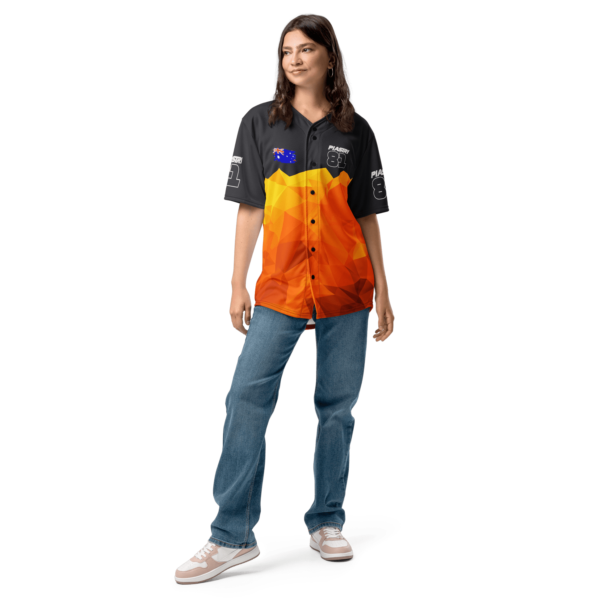 Oscar Piastri 81 Racing Team Baseball Jersey - Unisex - 2XS to 6XL - Mooving Merch