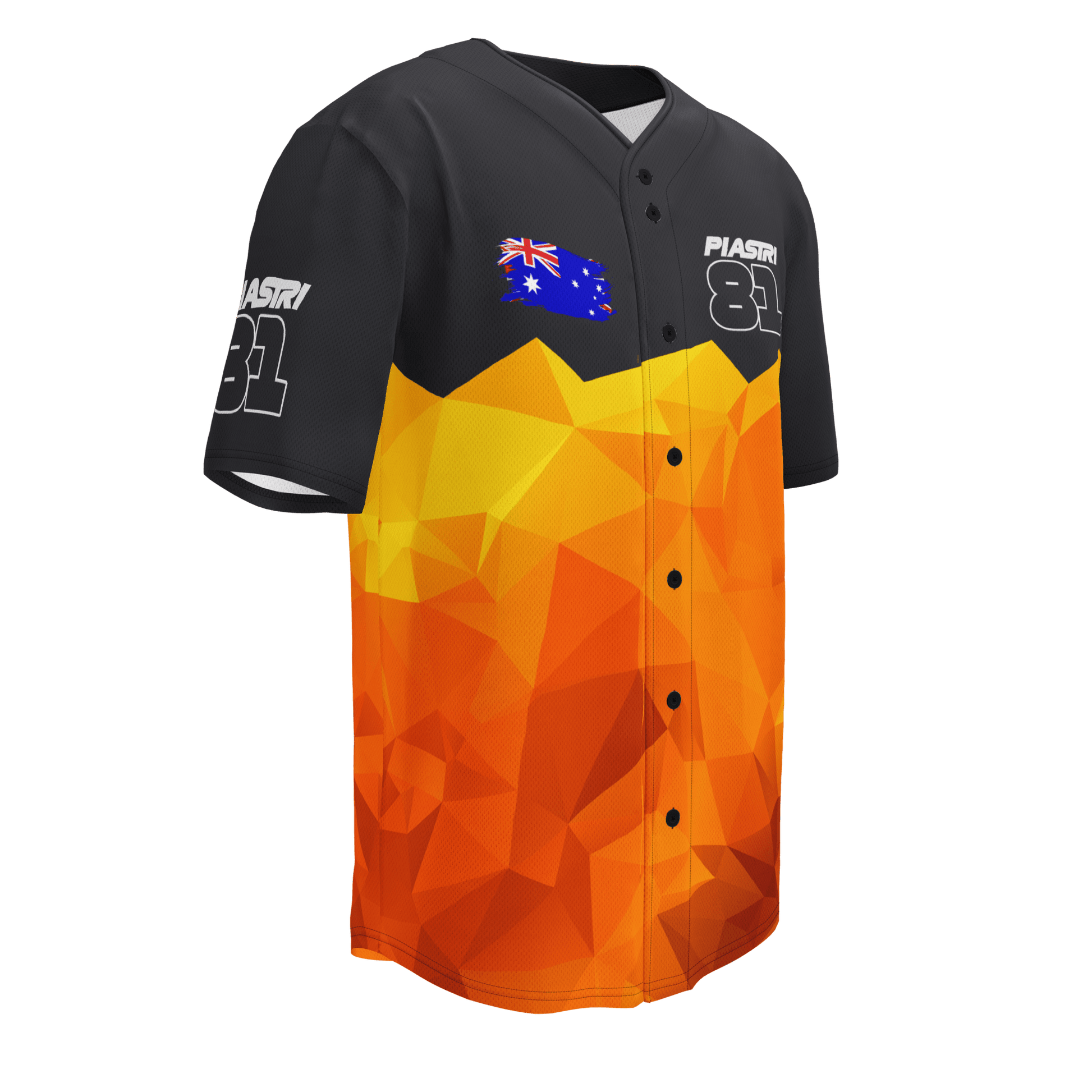 Oscar Piastri 81 Racing Team Baseball Jersey - Unisex - 2XS to 6XL - Mooving Merch