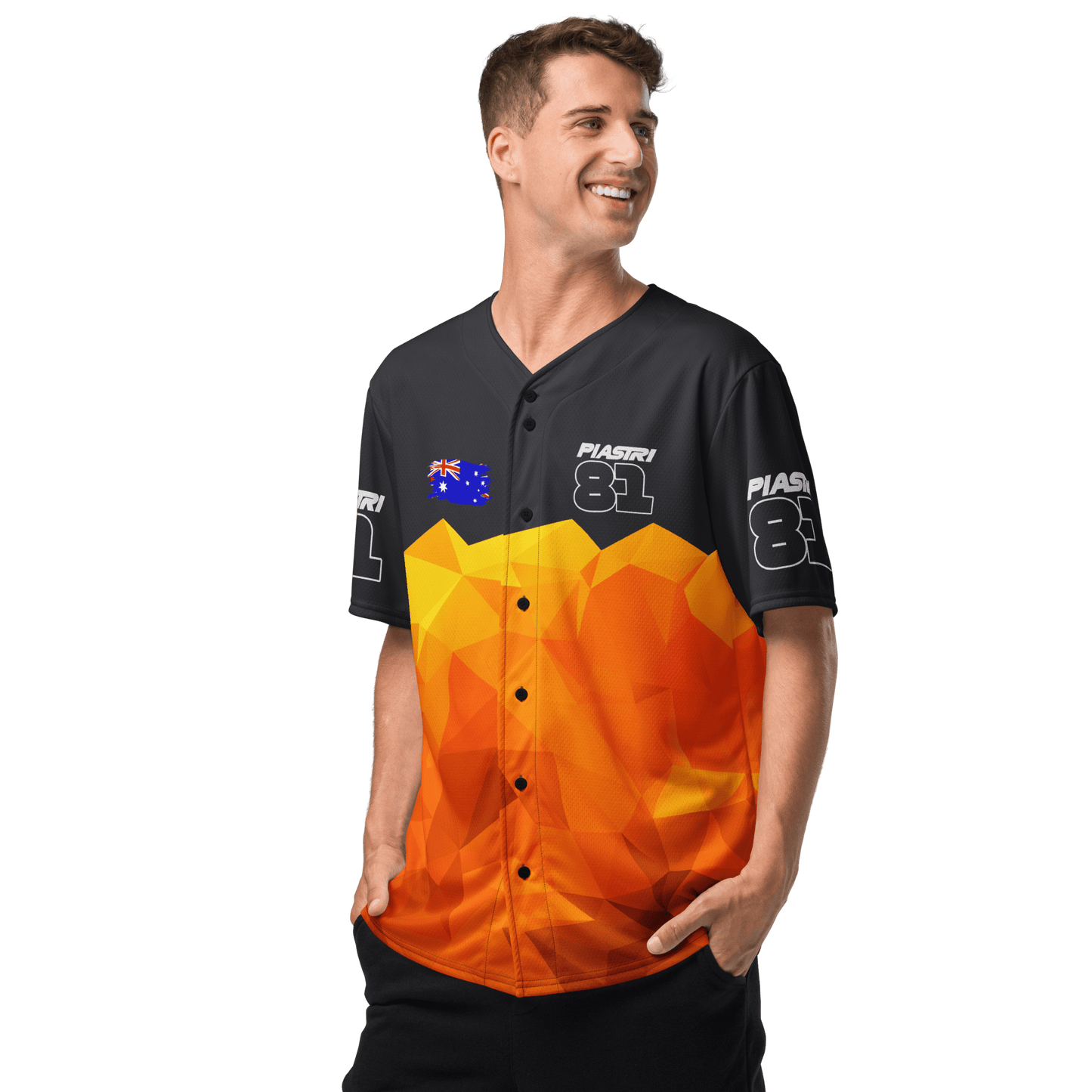 Oscar Piastri 81 Racing Team Baseball Jersey - Unisex - 2XS to 6XL - Mooving Merch