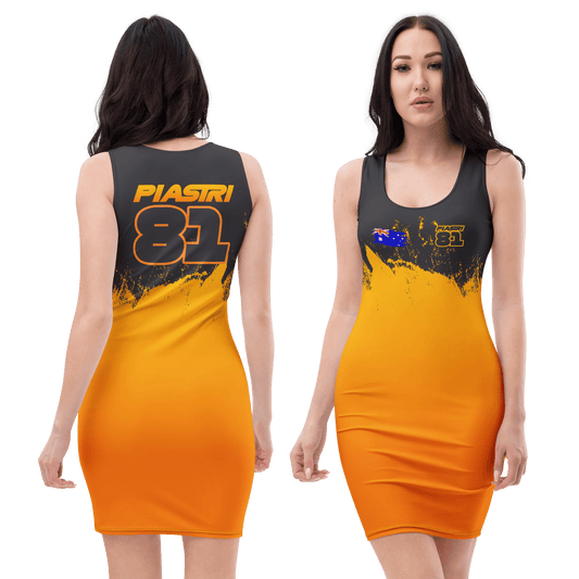 Oscar Piastri 81 Racing Team Bodycon Dress - XS to XL - Mooving Merch
