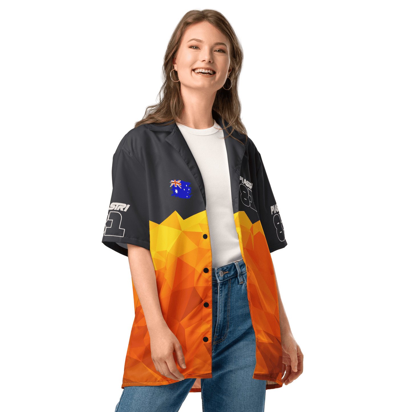 Oscar Piastri 81 Racing Team Button - Up Shirt - Unisex - 2XS to 6XL - Mooving Merch