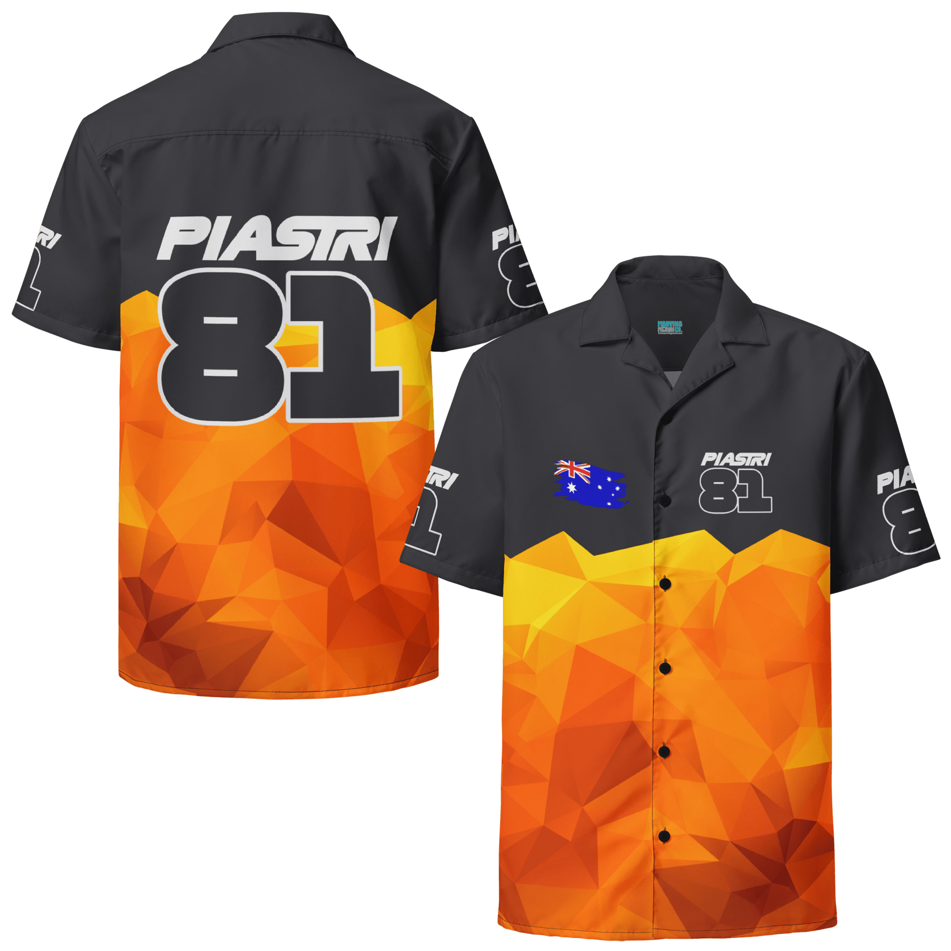 Oscar Piastri 81 Racing Team Button - Up Shirt - Unisex - 2XS to 6XL - Mooving Merch
