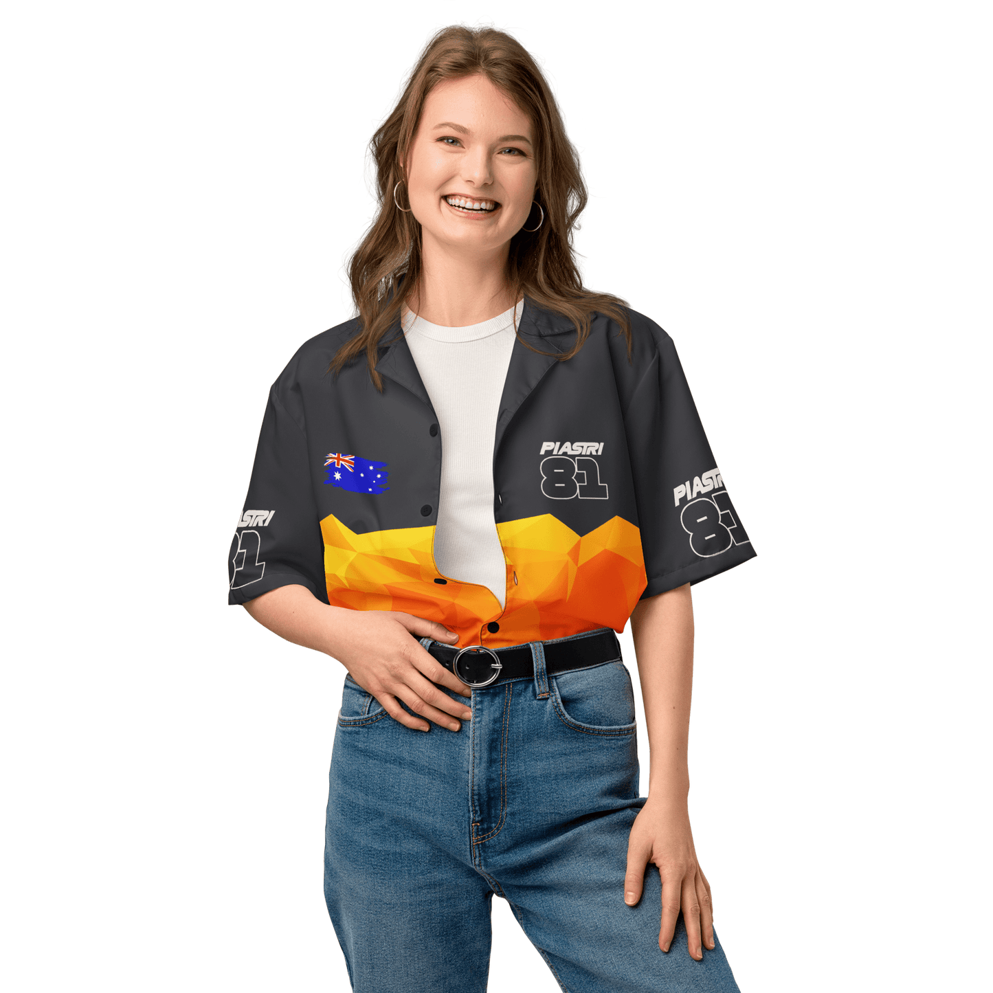 Oscar Piastri 81 Racing Team Button - Up Shirt - Unisex - 2XS to 6XL - Mooving Merch
