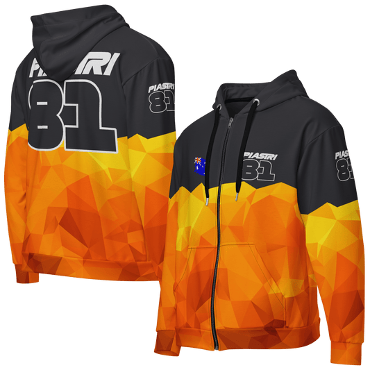 Oscar Piastri 81 Racing Team Zipped Hoodie - Unisex 2XS to 6XL - Mooving Merch