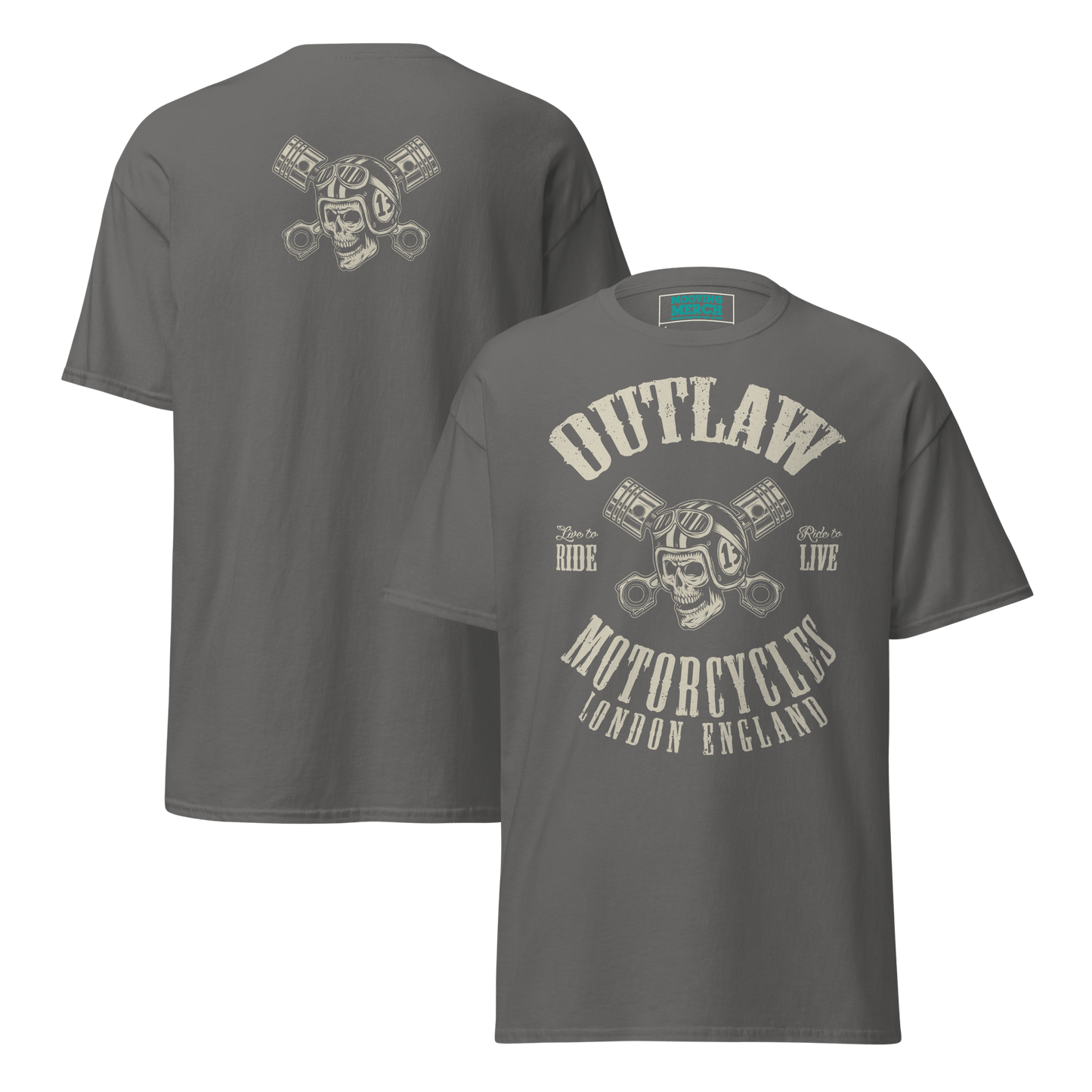 Outlaw Motorcycles London Biker T-Shirt - 9 Colours - S to 5XL - Mooving Merch