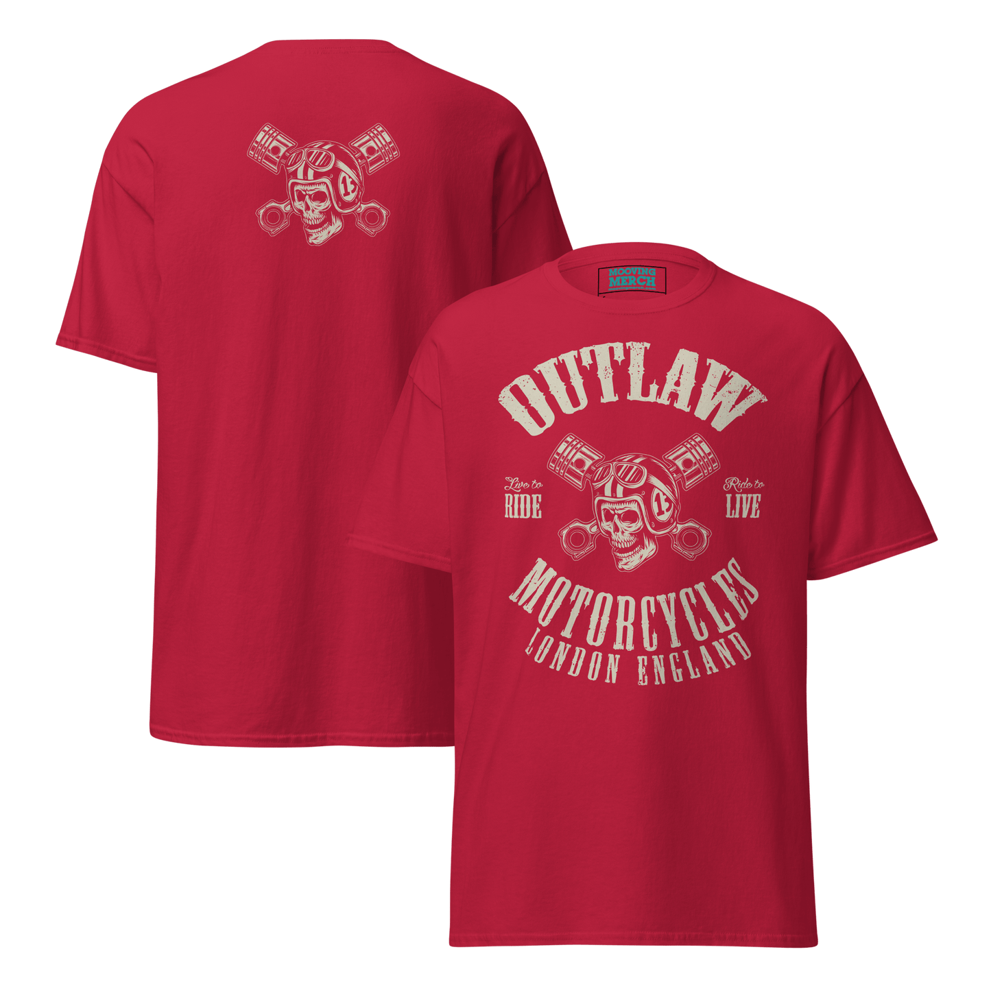 Outlaw Motorcycles London Biker T-Shirt - 9 Colours - S to 5XL - Mooving Merch