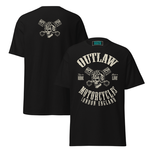 Outlaw Motorcycles London Biker T-Shirt - 9 Colours - S to 5XL - Mooving Merch