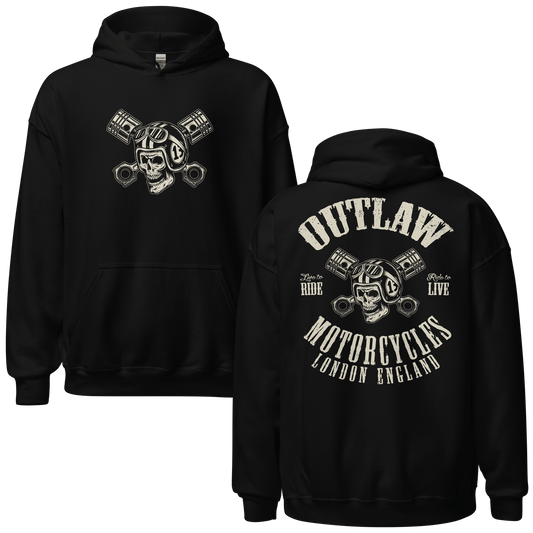 Outlaw Motorcycles London Biker Unisex Hoodie - 6 Colors - Mooving Merch