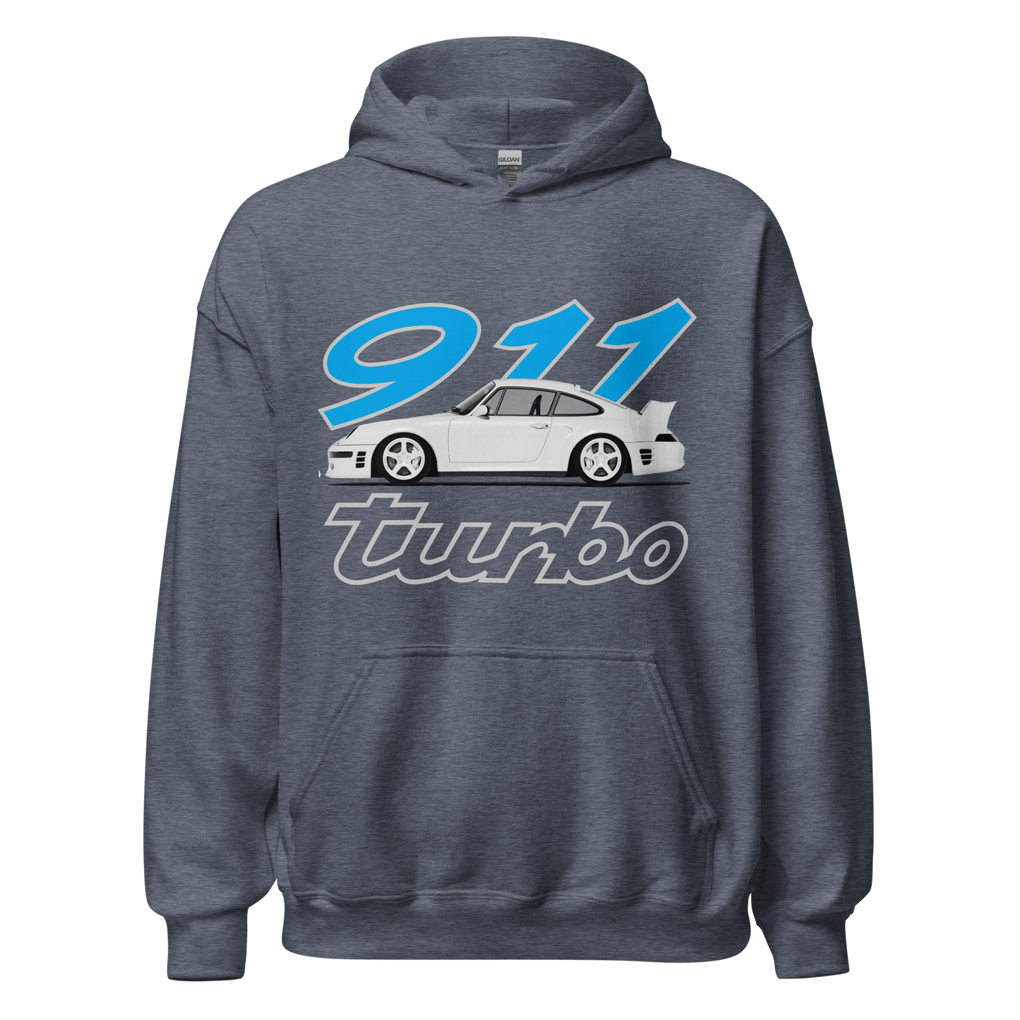 Porsche 911 Turbo Printed Hoodie - 9 Colours - S to 5XL - Mooving Merch