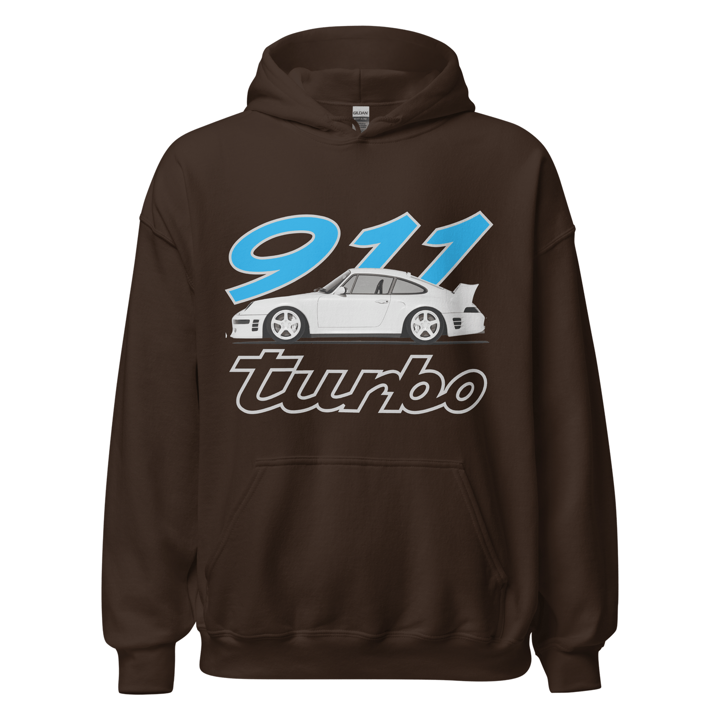 Porsche 911 Turbo Printed Hoodie - 9 Colours - S to 5XL - Mooving Merch
