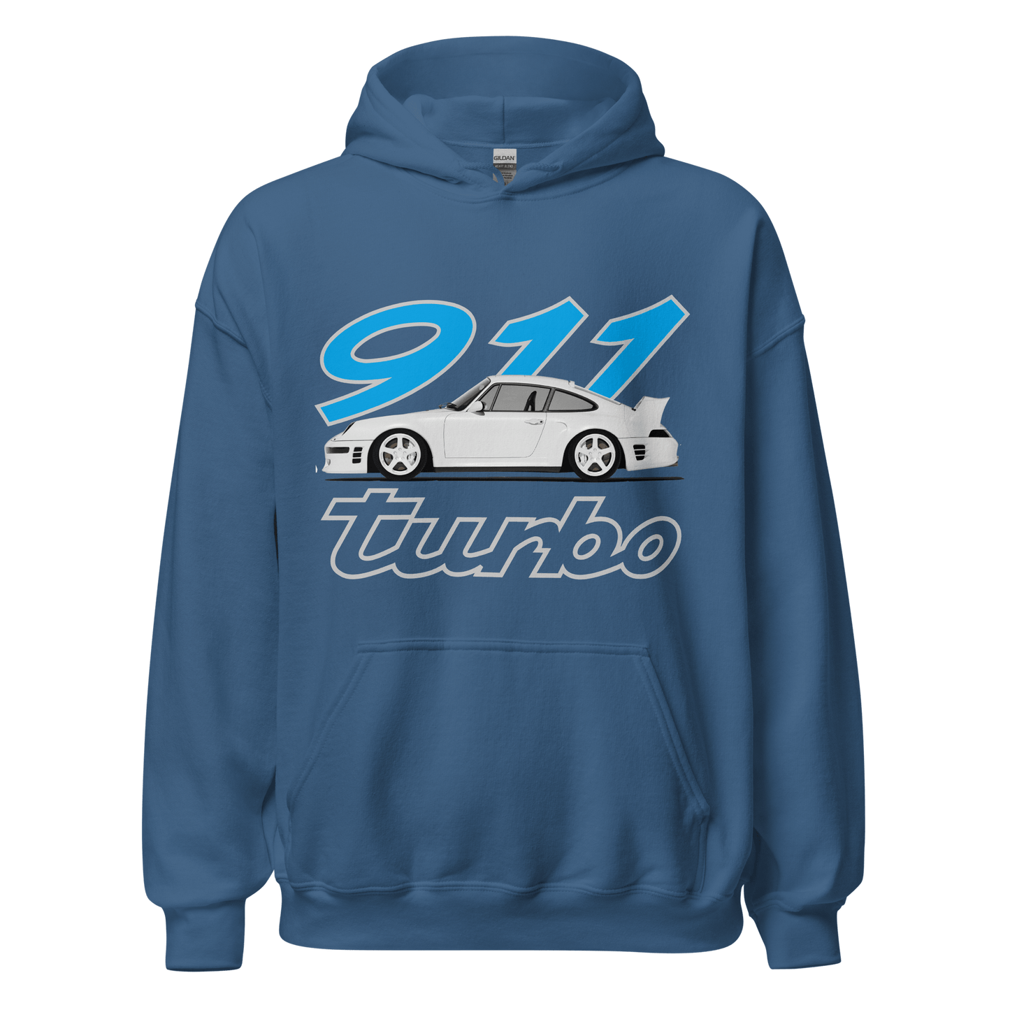 Porsche 911 Turbo Printed Hoodie - 9 Colours - S to 5XL - Mooving Merch