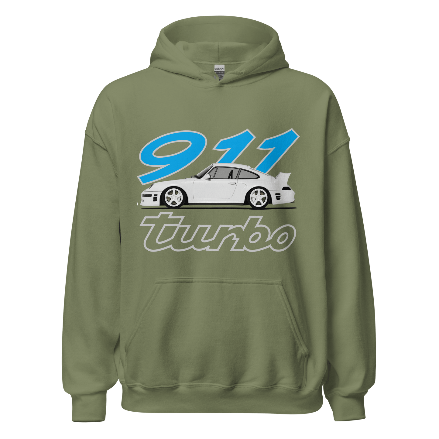 Porsche 911 Turbo Printed Hoodie - 9 Colours - S to 5XL - Mooving Merch