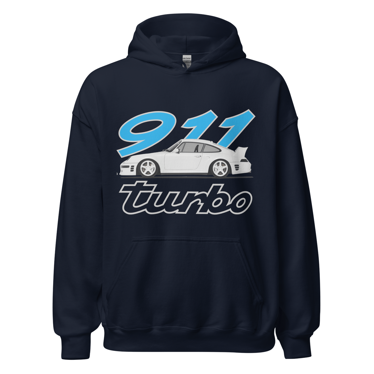 Porsche 911 Turbo Printed Hoodie - 9 Colours - S to 5XL - Mooving Merch